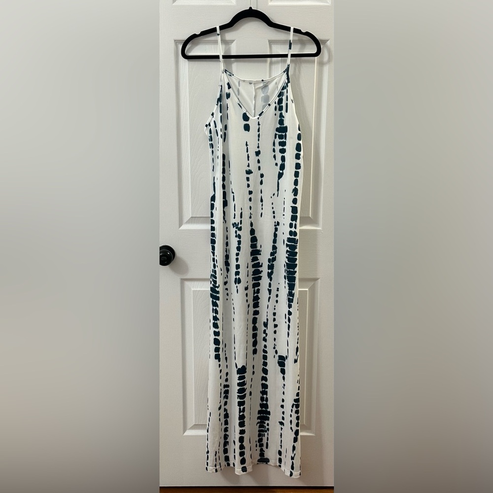 Tie dye printed spaghetti strap dress